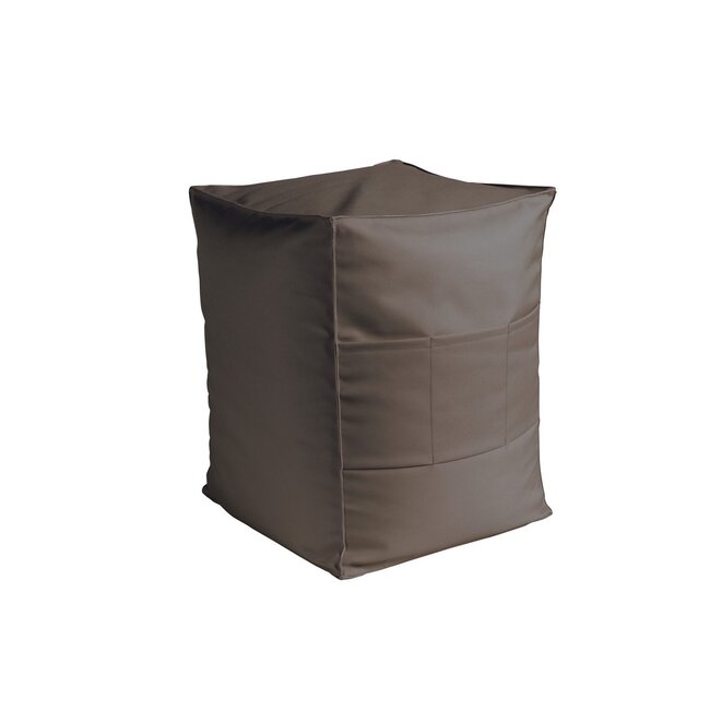 2Lif St. Tropez Outdoor poef kussenhoes taupe 39x39x50cm