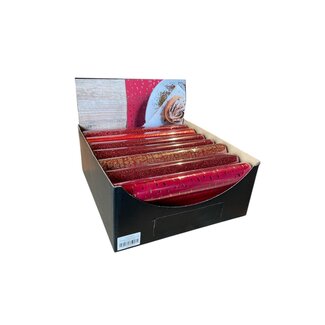 2Lif Decoratie tafelloper box rood 28x150cm 21 rolls