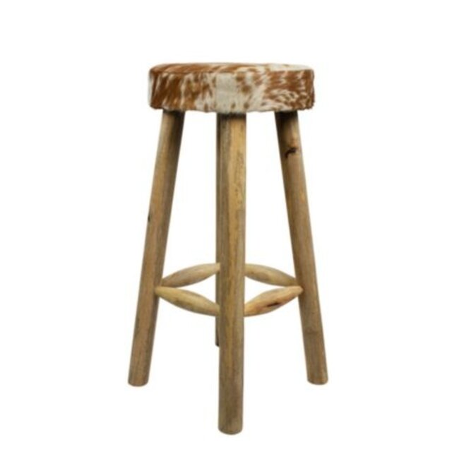 Mars & More barkruk koe bruin/wit 75cm