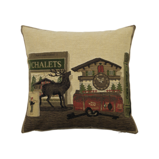 Mars & More gobelin kussen winter hert 33x33cm