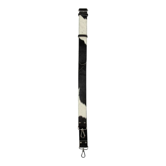 Mars & More Telefoonsnoer koeienleder zwart wit (bos taurus taurus) 120cm