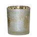 Mars & More Theelichthouder bladeren goud klein 8cm