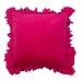 kussen fluweel rouche fuchsia 45x45cm