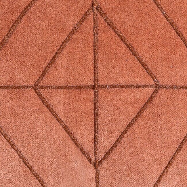 Linen & More Ethnic Embroidery kussen oranje 30x50cm