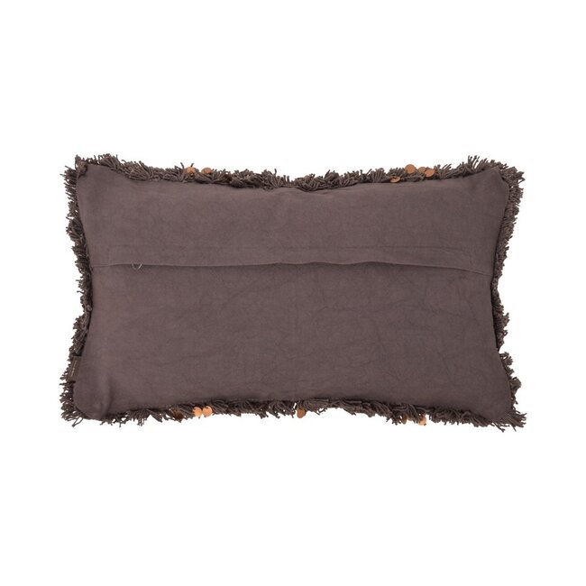 Linen & More Boston kussen donkergrijs 30x50cm