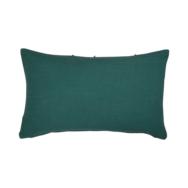 Linen & More Uneven Ruffle kussen blauw 30x50cm