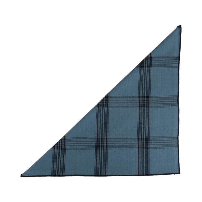 Linen & More Black Check Servet mirage blauw 40x40cm (set of 2)