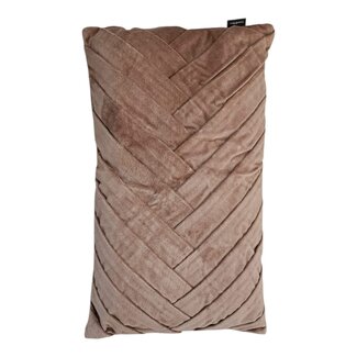 Fluweel kussen oud roze 30x50 cm