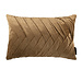 Linen & More fluwelen sierkussen goud bruin 30x50 cm