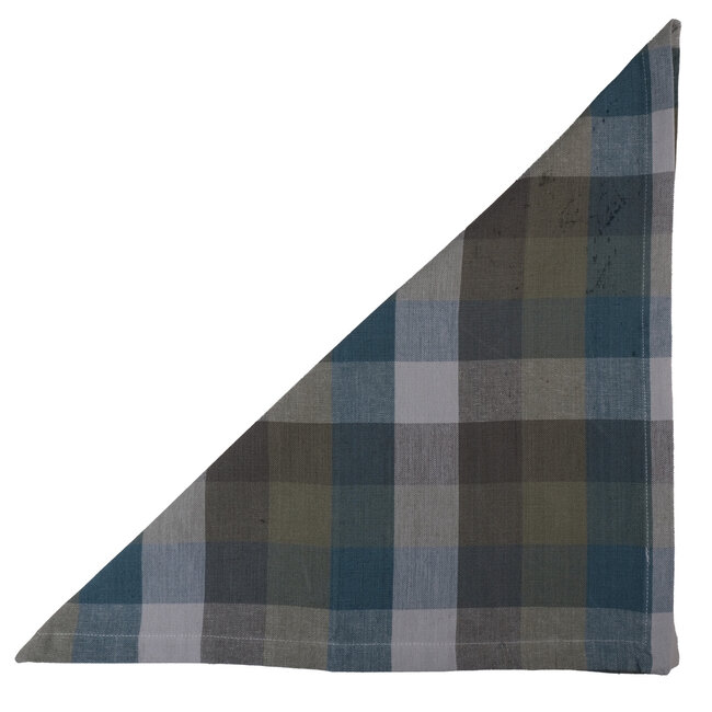 Linen & More Broad Check Servet multi 40x40cm (set of 2)