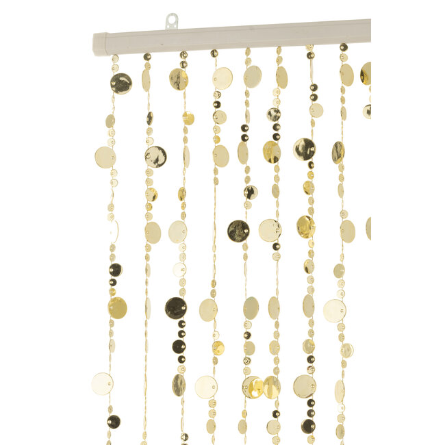 J-Line Gordijn Rond Ps Goudkleurig