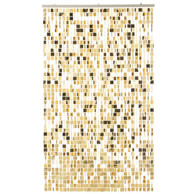 J-Line Gordijn Vierkant Pvc Goudkleurig