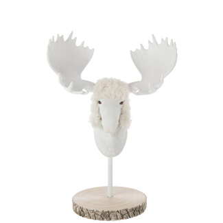 J-Line Moose On Base Fur Limepowder Ecru/Wit