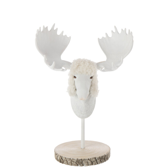 J-Line Moose On Base Fur Limepowder Ecru/Wit