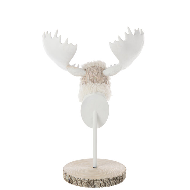 J-Line Moose On Base Fur Limepowder Ecru/Wit