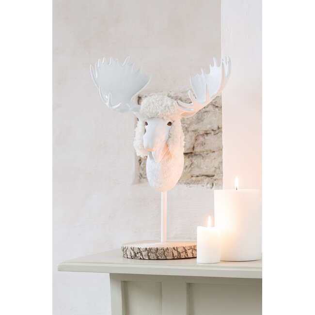 J-Line Moose On Base Fur Limepowder Ecru/Wit