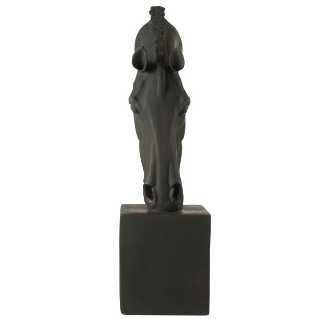 J-Line Paard op basis Mgo zwart groot