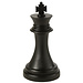 J-Line Schaakstuk Koning Polyresin Zwart