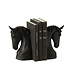 J-Line Set van 2 boekensteunen paard polyresin zwart