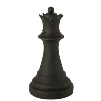J-Line Schaakstuk Koningin Polyresin Zwart