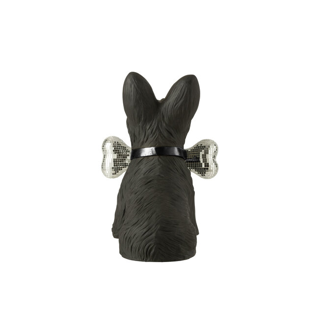 J-Line Schotse Terriër + Bot Polyresin Zwart