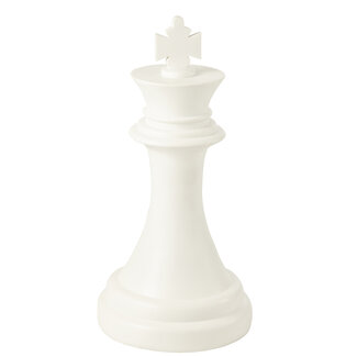 J-Line Schaakstuk Koning Polyresin Wit