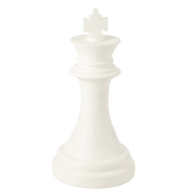 J-Line Schaakstuk Koning Polyresin Wit