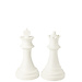 J-Line Schaakstuk Koningin Polyresin Wit
