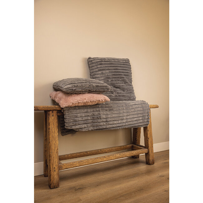 Linen & More Montreal kussen grijs 60x60cm