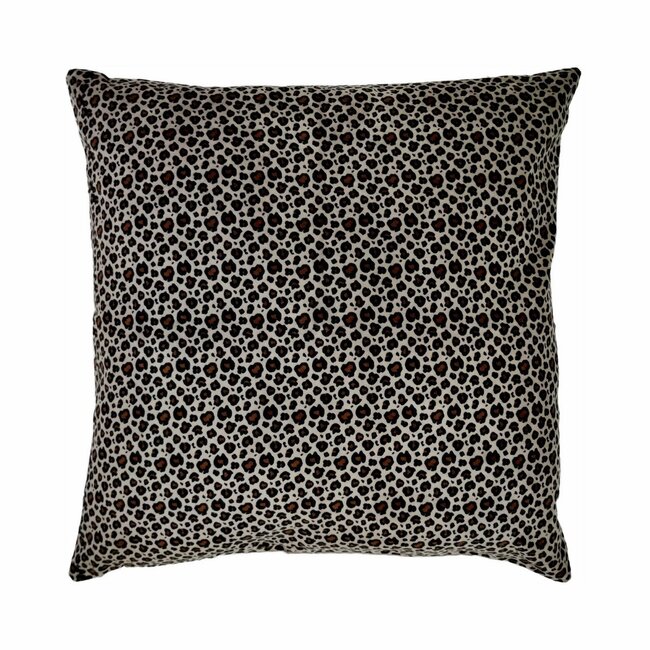 Linen & More Leopard kussen beige 60x60cm
