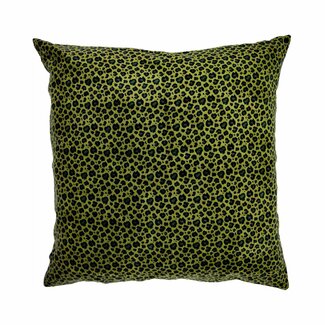 Linen & More Leopard kussen groen 60x60cm
