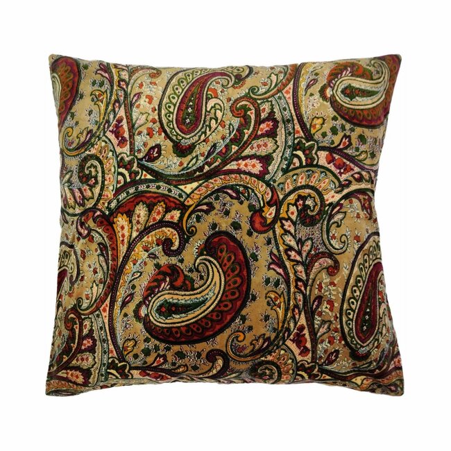 Linen & More Paisley kussen beige 60x60cm