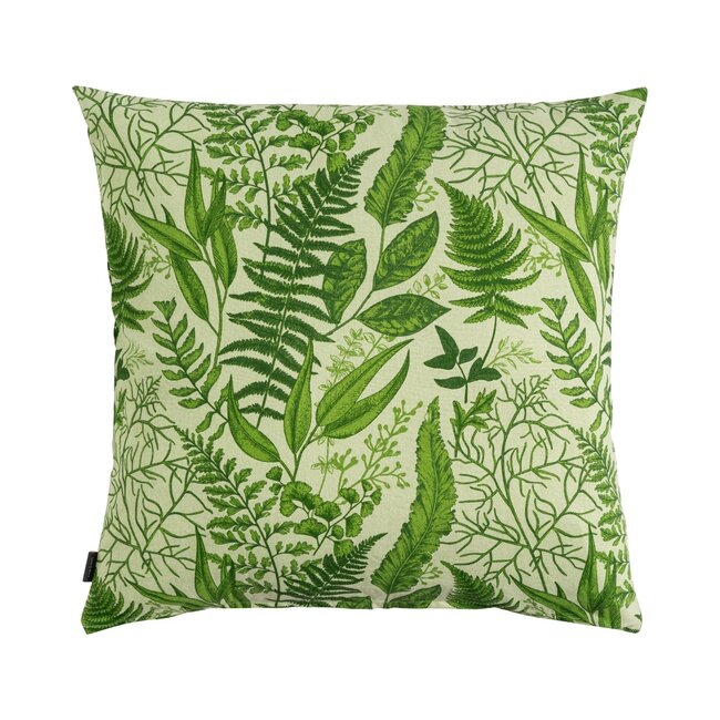 Linen & More Fern Print kussen groen 60x60cm