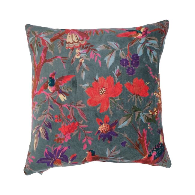 Linen & More Paradise kussen blauw groen 60x60cm