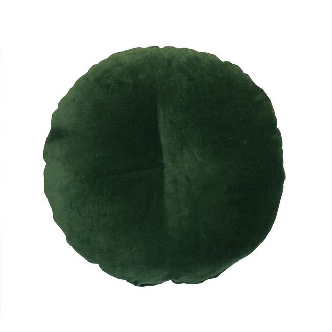 Linen & More Flower kussen groen dia40x12cm