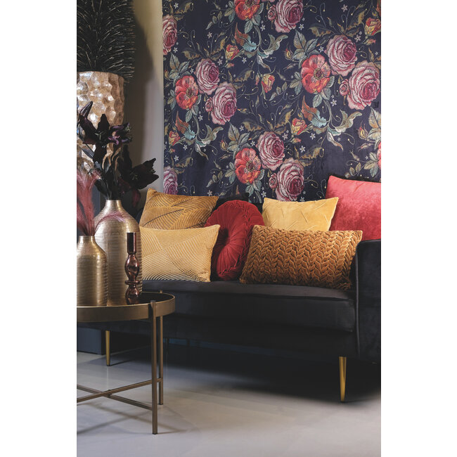 Linen & More Kanan kussen rood dia40x10cm