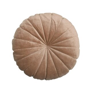 Linen & More Flower kussen roze dia40x12cm