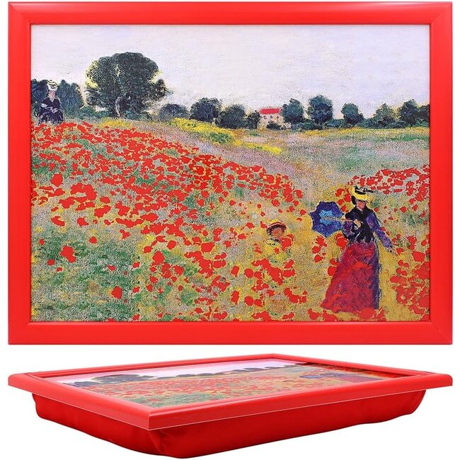 Lesser & Pavey Schootkussen – Laptray Klaprozen van Claude Monet  44x34x6 cm