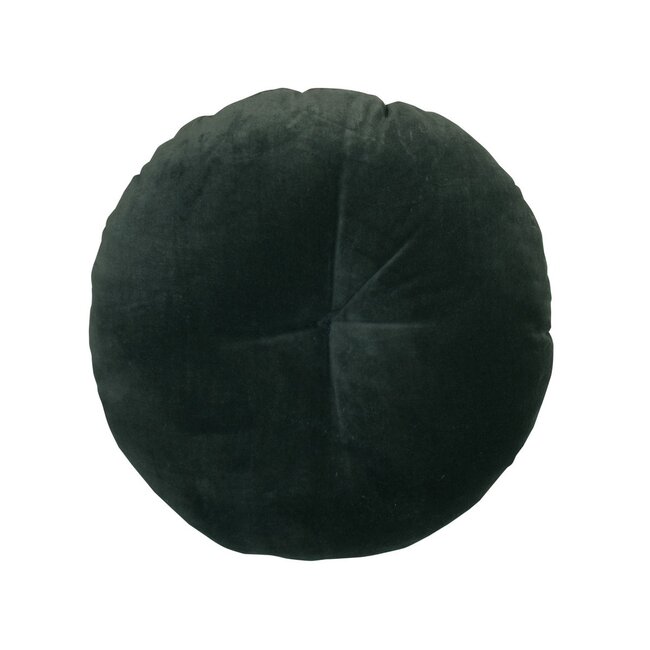 Linen & More Flower kussen bruin dia40x12cm