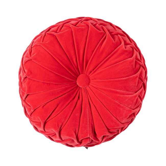 Linen & More Kanan 2.0 kussen rood dia40x10cm