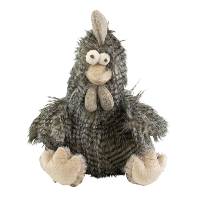 Mars & More knuffel langhaar haan grijs 29cm