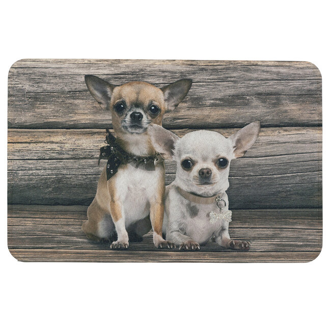 Mars & More deurmat hout chihuahuas 75x50cm