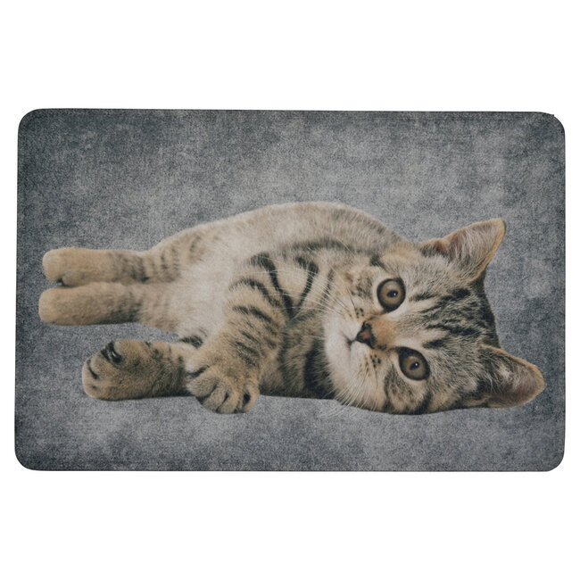 Mars & More deurmat grijs tabby liggend 75x50cm