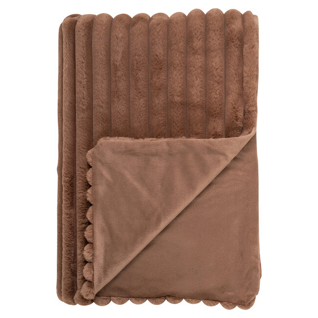 Linen & More Montreal plaid taupe 140x200cm