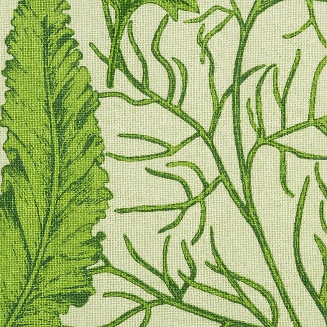 Linen & More Fern Print kussen groen 30x50cm