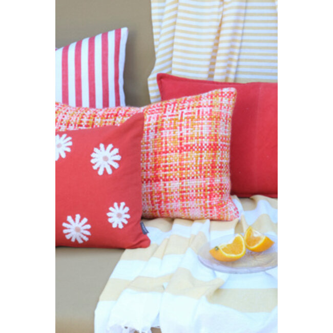 Linen & More Bobbi kussen rood 30x50cm