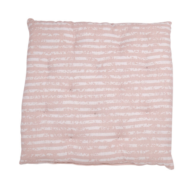 Linen & More Vintage Stripe stoelkussen roze 40x40cm+5cm