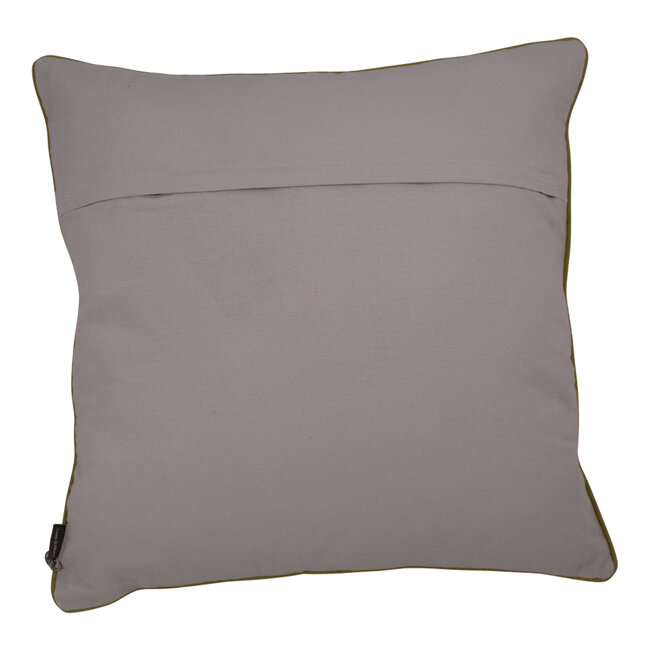 Linen & More Cushion Beauty Embroidery 45x4 5 l. beige/grey