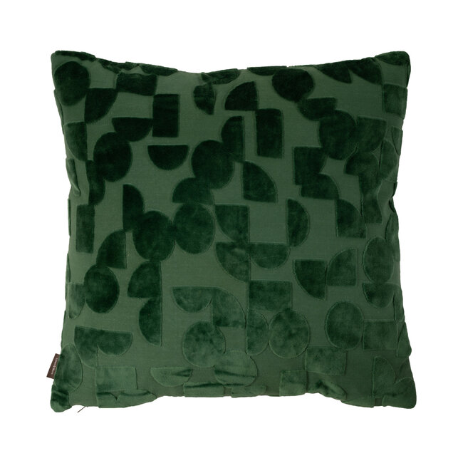 Linen & More Tommy Graphic Design kussen groen 45x45cm