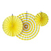 Linen & More Paper Yellow Fan Set  of 3